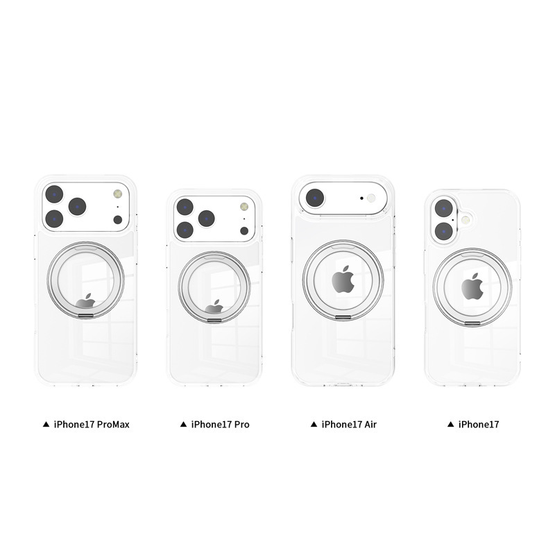 iPhone17ProMax 目に見えないブラケット携帯電話ケース回転磁気 Apple 16 シンプルな透明保護カバーに適しています|undefined
