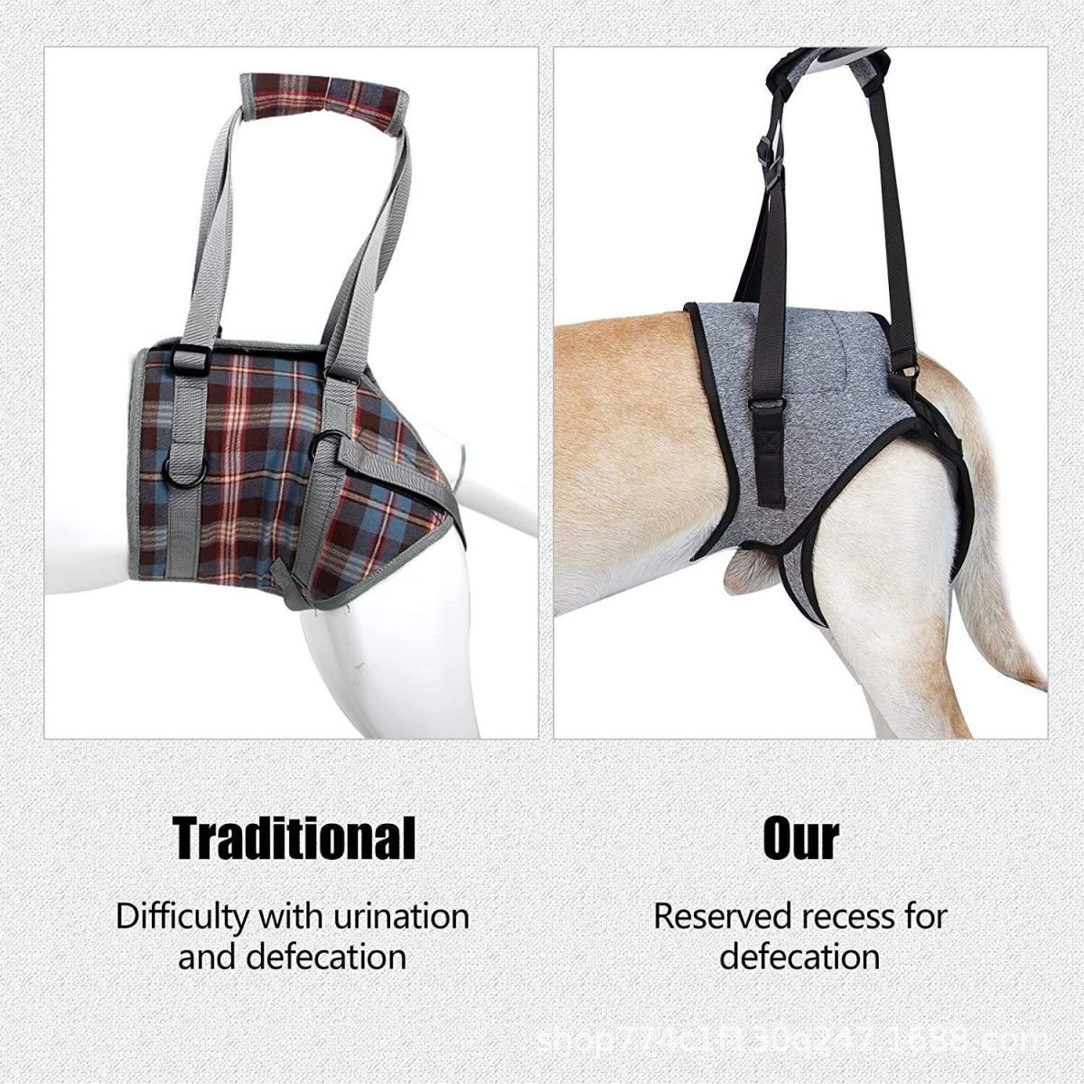 - Injured Dog Rear Leg Support Harness, Elderly Canine Mobility Aid, Comfortable Padded Traction Harness For Dog Rehabilitation_voghion.com