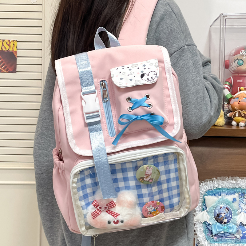 日系二次元甜美少女风学生背包ins可爱轻便双肩包高颜值学生书包|undefined