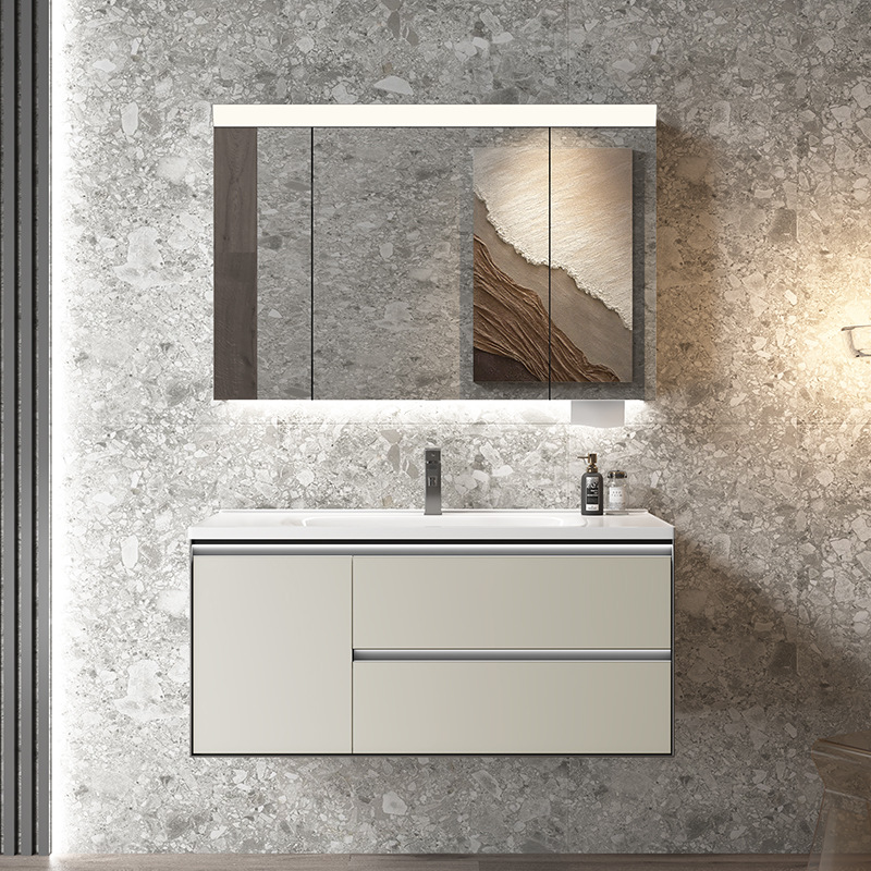 Roble Hangzhou fuente fábrica de metal cubierto con lámpara de borde de caucho madera pintura gabinete de baño combinado en una bañera gabinete de baño