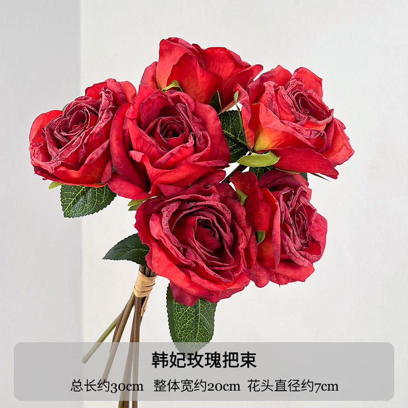 Buquê de rosas Han Fei vermelho de 6 cabeças