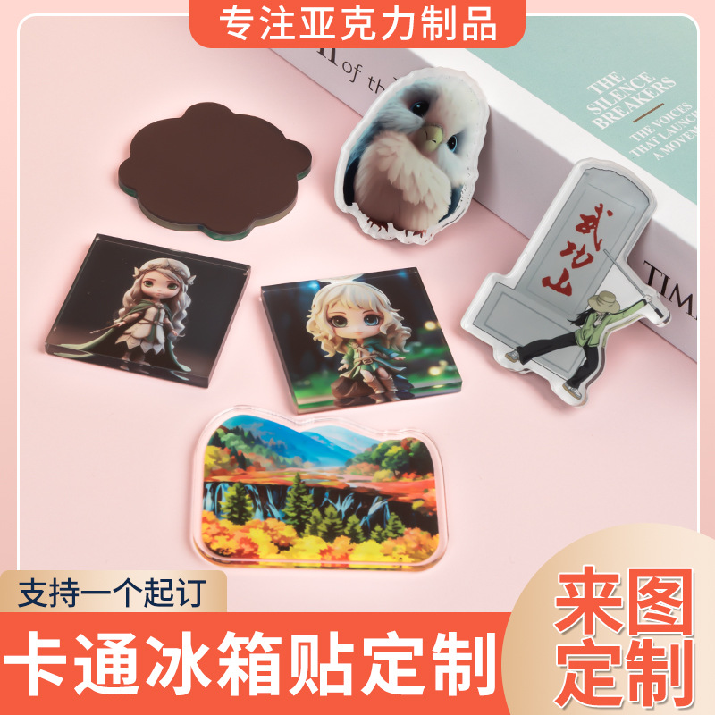 Acrylic cartoon individual fridge magnet