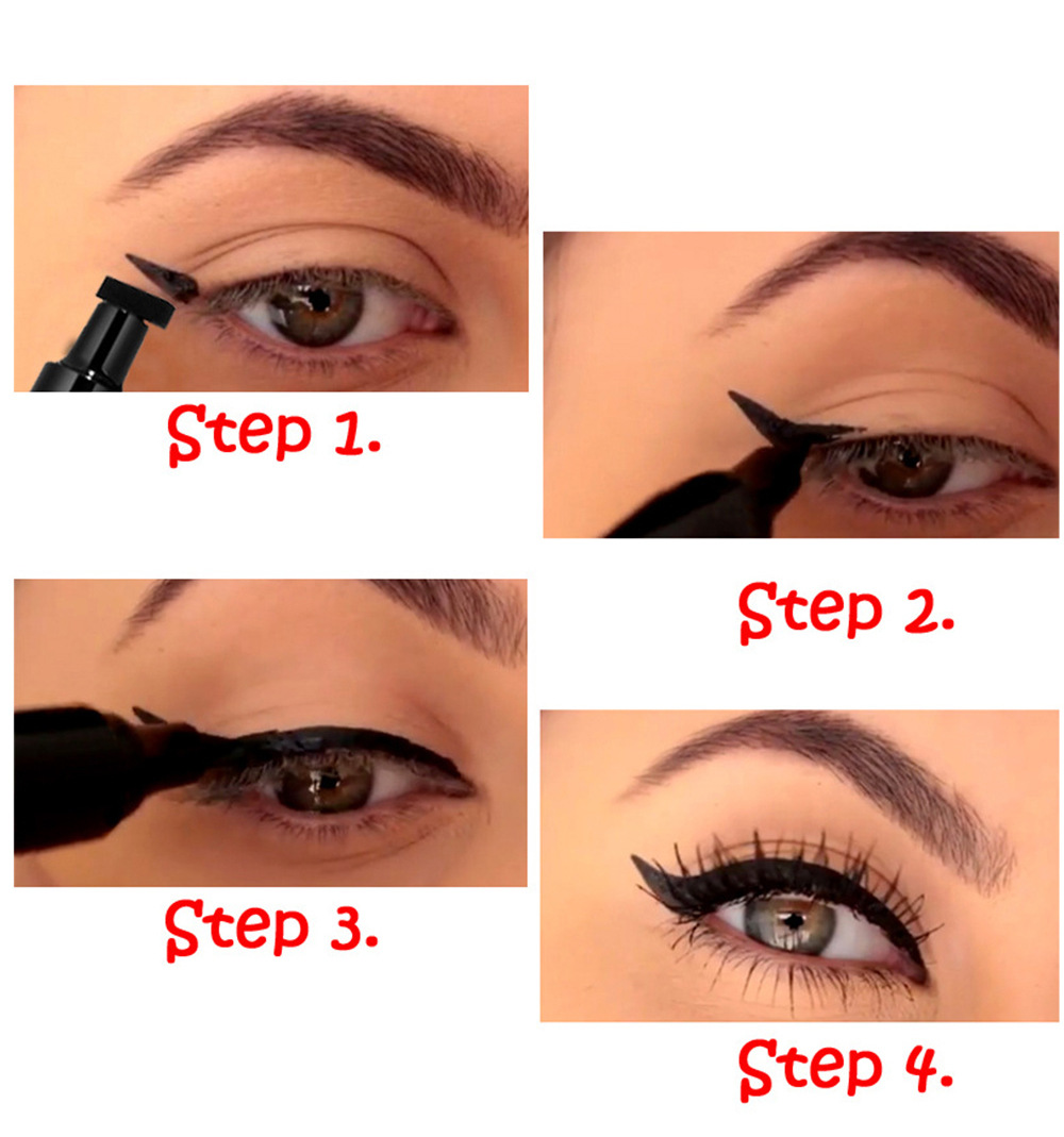 Triangular eyeliner seal color handaiyan eyeliner liquid pen, waterproof, sweat-proof, quick-drying cross-border double-head eyeliner pen Item Picture