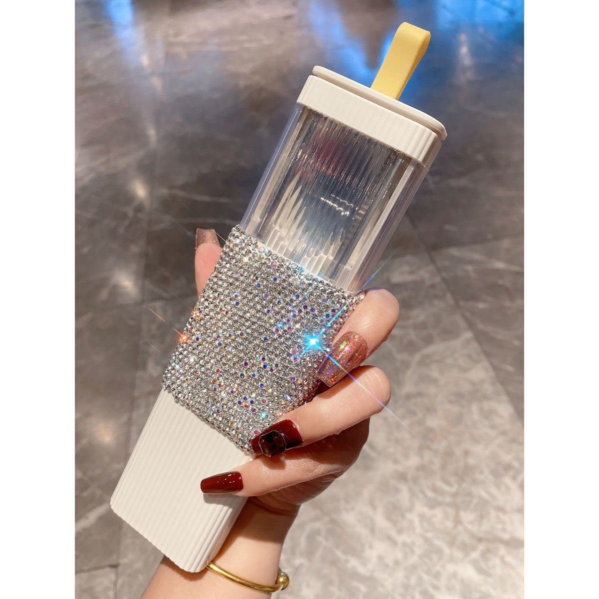 XZ9125 다이아몬드가 박힌 스테인레스 스틸 스푼 젓가락 세트