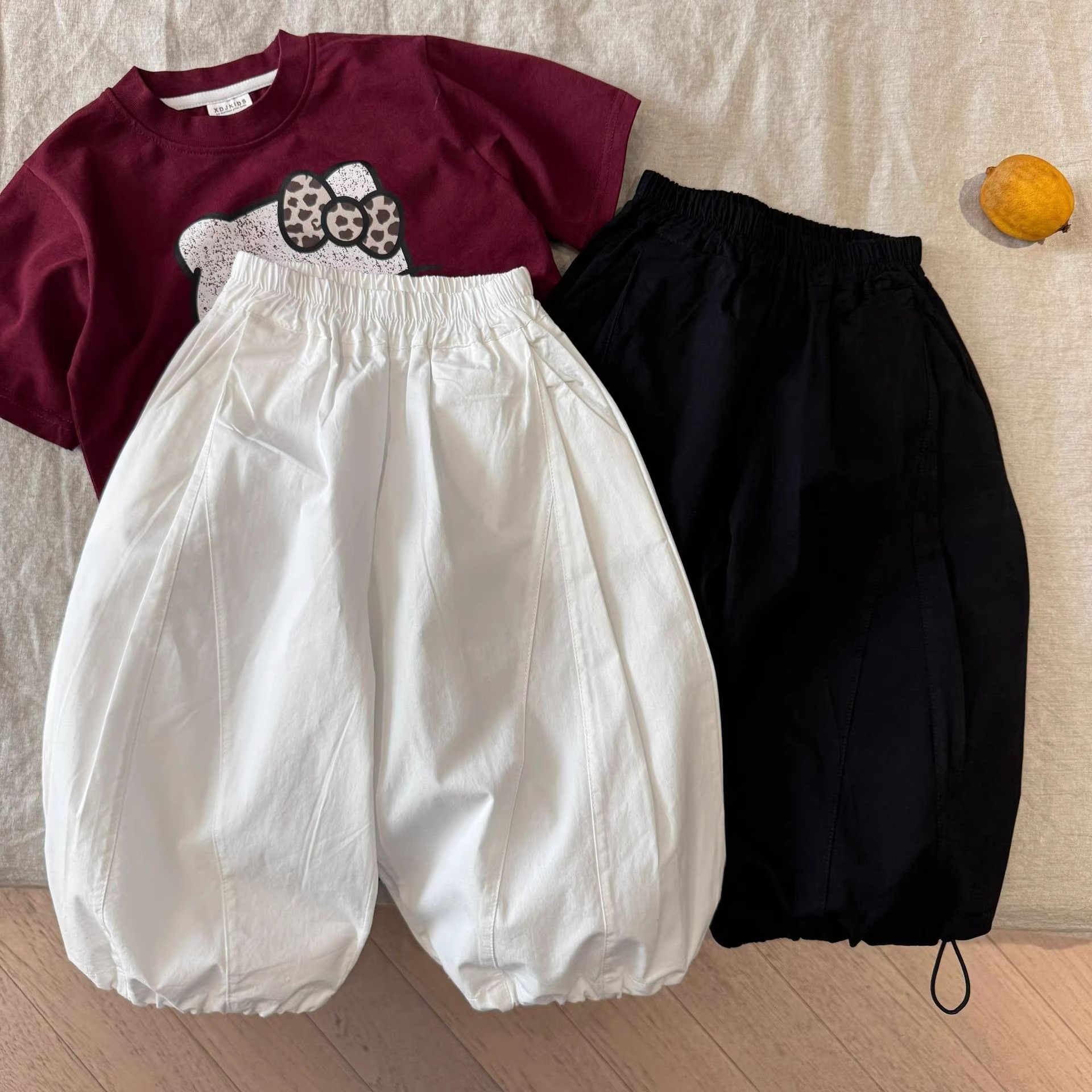 Boys' Summer Thin Pants 2025 New Children's Lantern Pants Solid Color Versatile Jogger Pants Casual Sports Pants Trendy