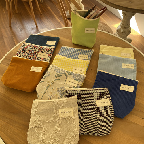  New Coin Purse Bag Mini Makeup Bag Lipstick Hand-held Touch-up Bag Cushion Portable Cotton Small Bag