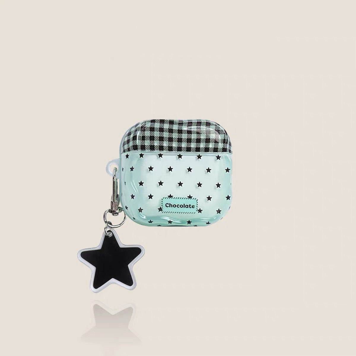 Punto de onda de estrellas de empalme de cuadrícula para airpods 4G 5G estuche Bluetooth pro2G 3G estuche de auriculares