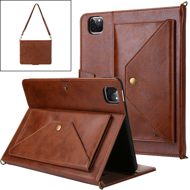 iPad Air11 Pro11 Diagonal Zipper Bag Strap Leather Protective Cover Air45 Ipad10Th Tablet Case