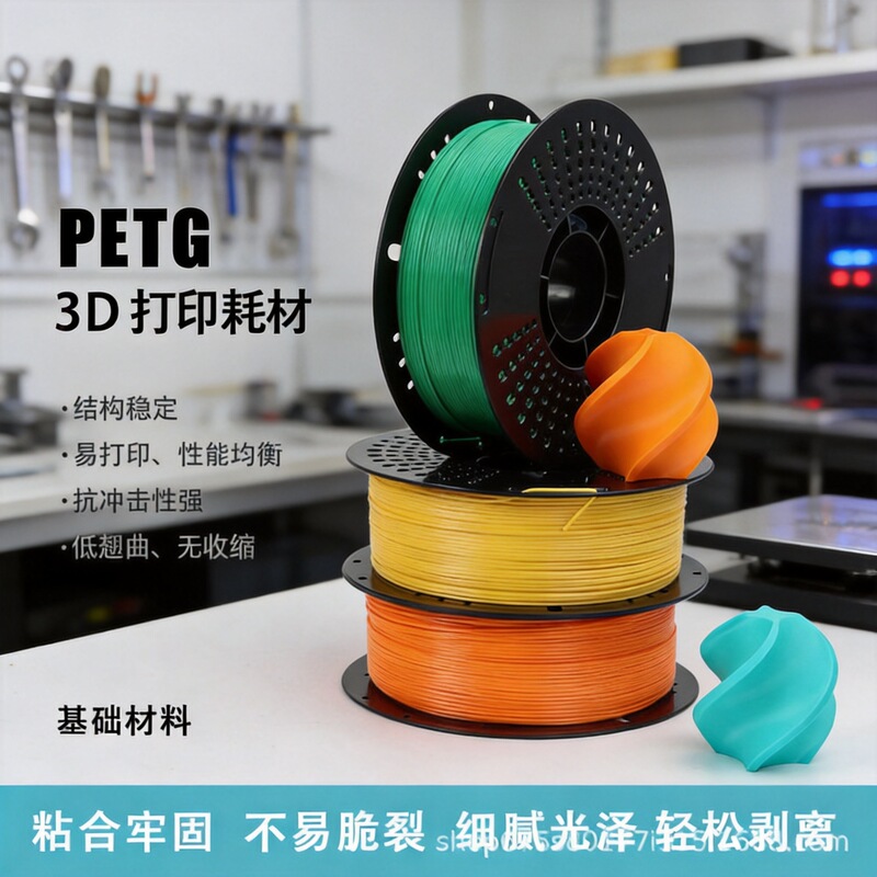 PETG 3D printing filament, high toughness and impact resistance, 1.75mm, 1000g, compatible with Bambu Lab, Creality, and AMS PETG 3D printing filament, high toughness and impact resistance, 1.75mm, 1000g, compatible with Bambu Lab, Creality, and AMS
