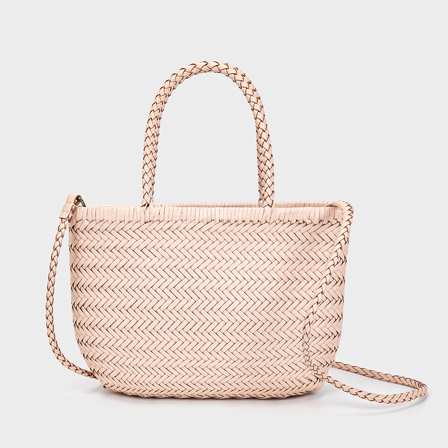 2025 Spring/Summer New Woven Bag Genuine Leather Retro Shoulder Crossbody Small Bag Trendy Hot Sale Women's Bag Ins Style - Thumbnail 7