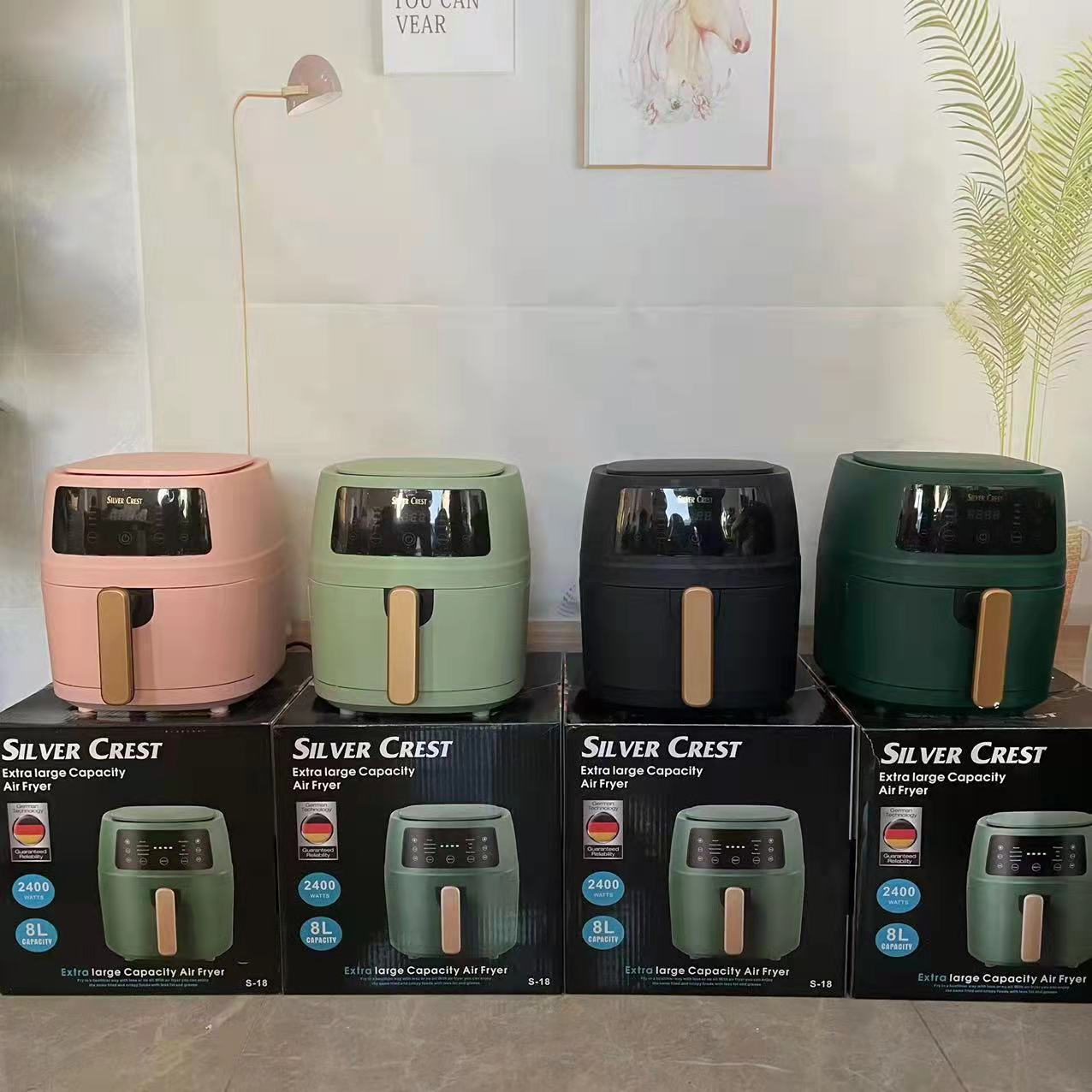 Cross-Border English 8L Large-Capacity Multi-Functional Air Fryer Household Smart Touch Screen Lcd Air Fryer Dropshipping