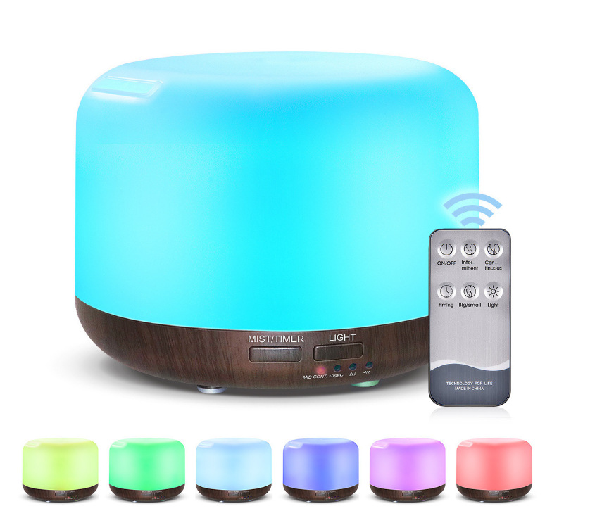 Humidificador Difusor de Aromaterapia Ultrasónico 300ml 5V USB con Luz LED Multicolor para Hogar y Oficina