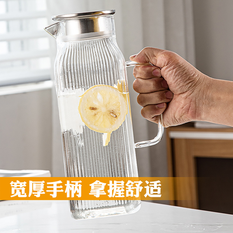 mayorista polivalente hervidor de agua fría hervidor de agua fría doméstico vidrio almacenamiento de agua fría burbuja resistente a altas temperaturas hervidor de té hervidor de bebidas comerciales