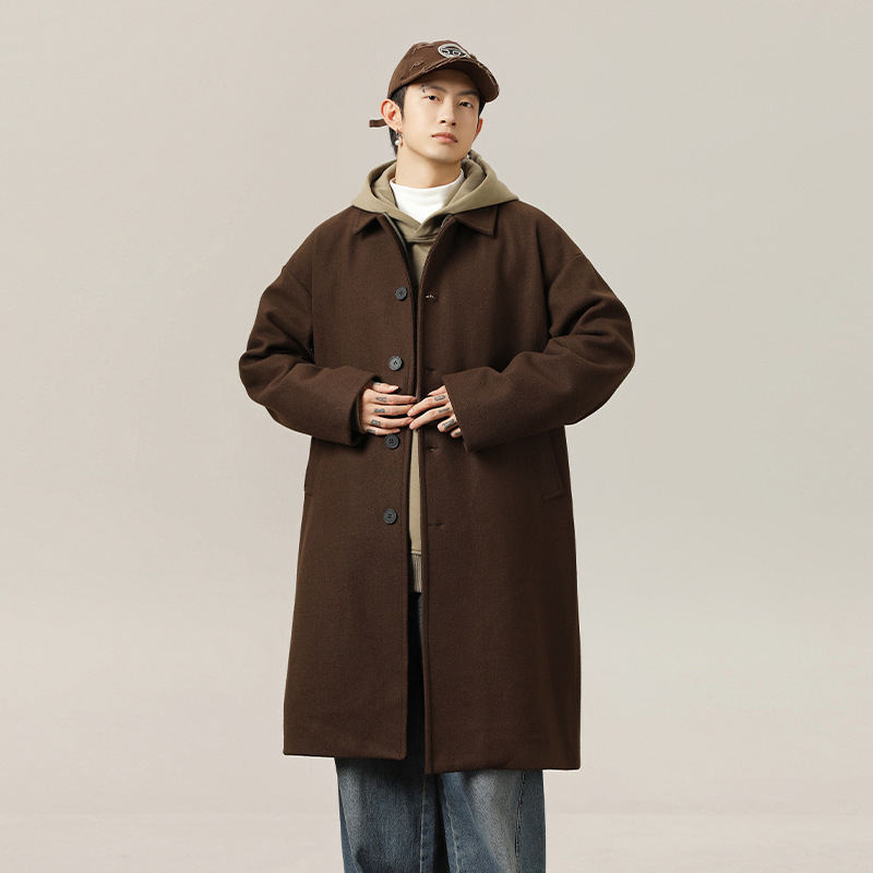 Demi-season double-sided woolen coat