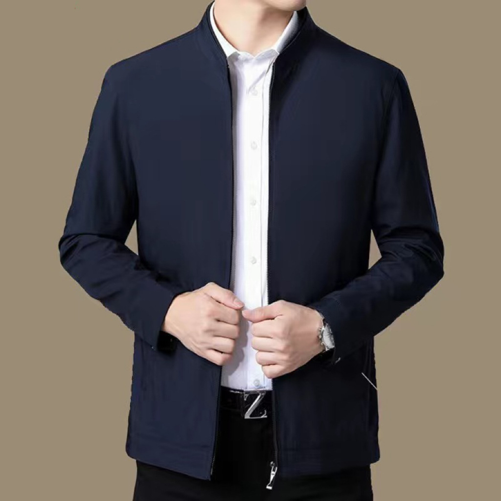 2022 Otoño e Invierno nueva chaqueta de mediana edad y ancianos abrigo de hombre engrosado cálido cuello alto negocio casual papá abrigo de algodón acolchado