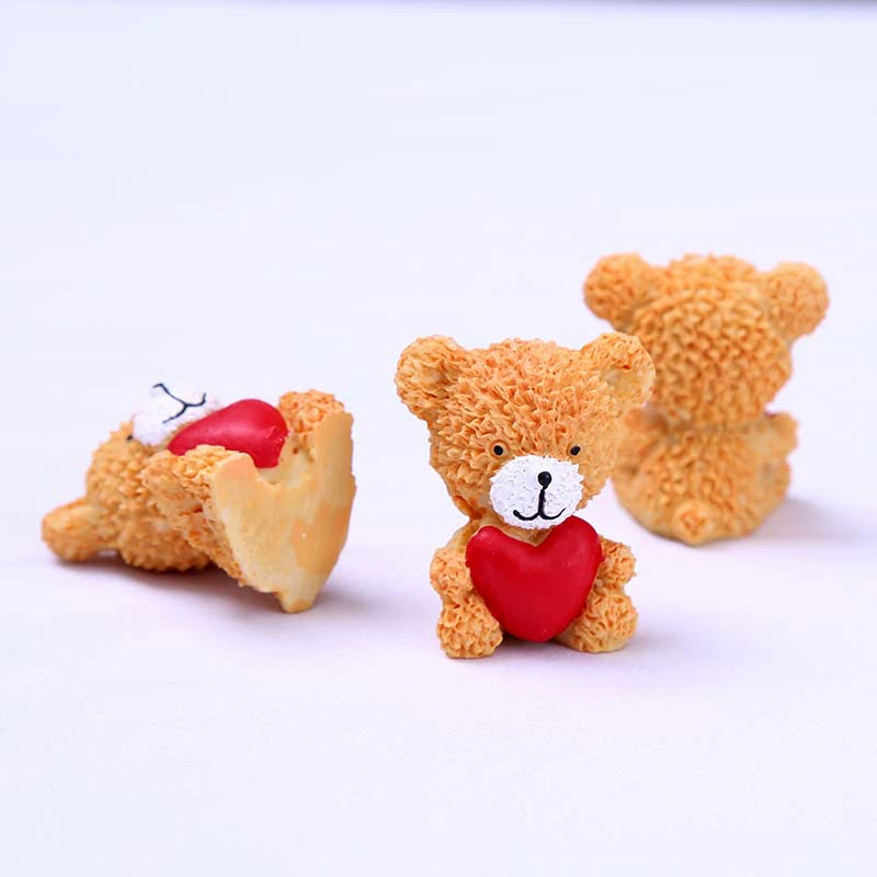 Смола Ремесла мультфильм медведь исповедь украшения маленькие животные украшения для дома креативные подарки оптом