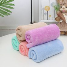 批发珊瑚绒小方毛巾幼儿园儿童30*30方巾柔软吸水厨房洗碗擦手巾