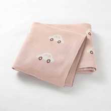 跨境批发ins热卖秋冬新款纯棉针织毯卡通汽车多功能婴儿抱毯抱被