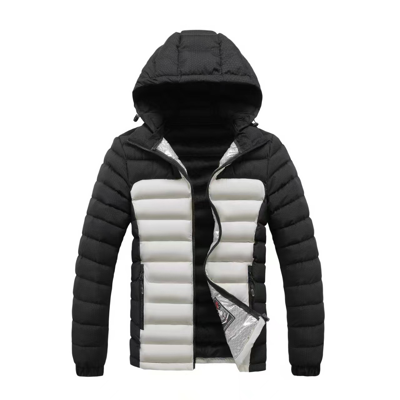 Fábrica directa exportación de costillas de algodón hombre corto y largo más vello grueso con capuchón de tamaño grande ropa de algodón de color