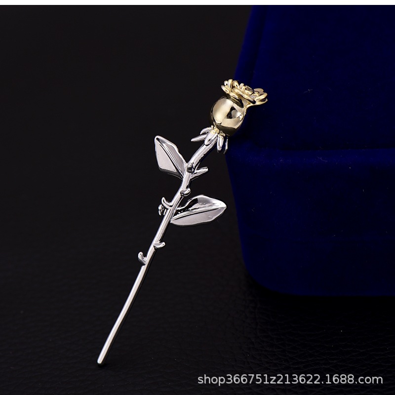 The little prince rose flower brooch wes...