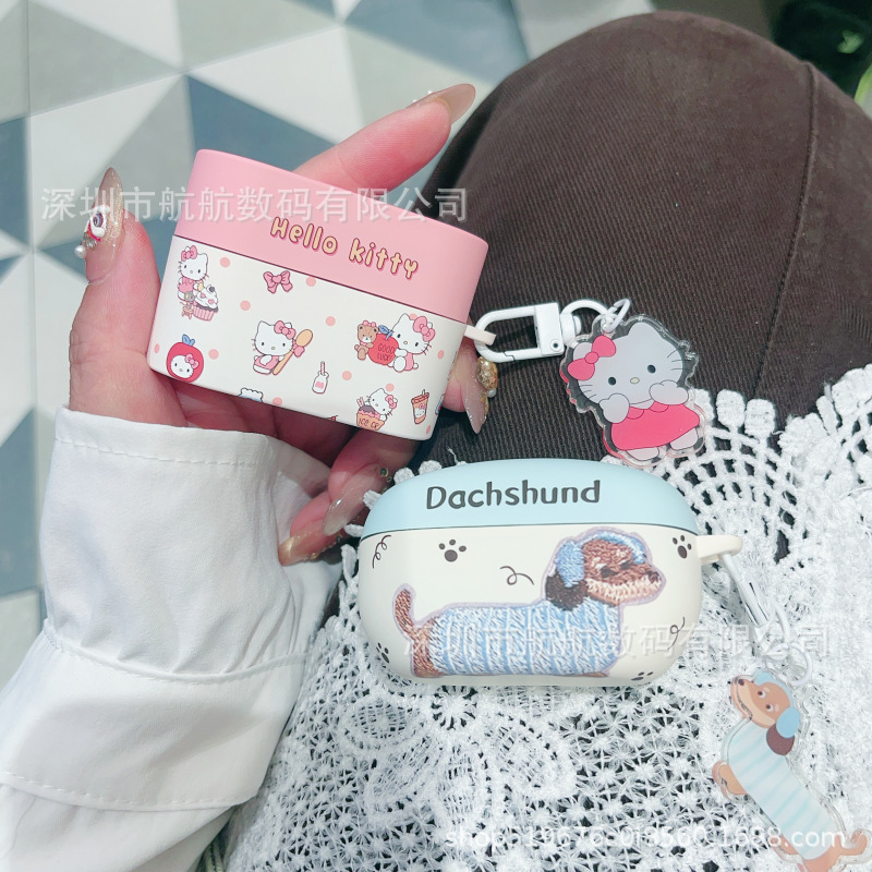 Dessert Kt Cat Silicone Earphone Case Suitable for Sony Wf-1000Xm6 Bluetooth Headphones, Also Compatible with Sony 1000Xm5
