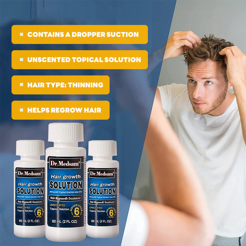 Men's hair thickening serum 5% minoxidil tincture hair growth essence scalp care cross-border hot product HairGrowth 2
