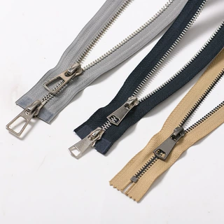 定制5#金属拉链白金服装裤子门襟口袋短拉链自锁服装箱包拉链条