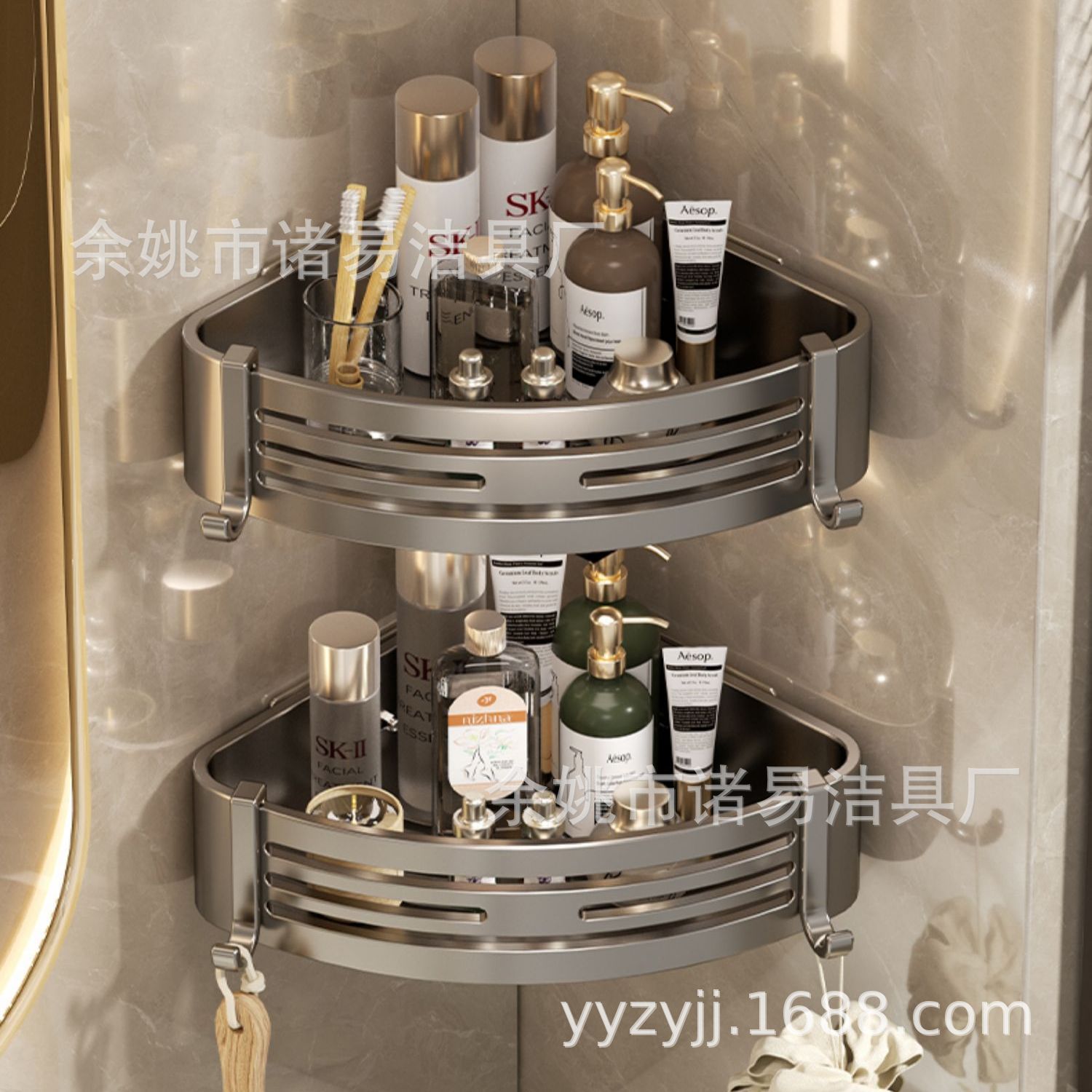 FUENTE Rack de almacenamiento de baño de fábrica ponche libre baño estante de la esquina cuarto de ducha inodoro triángulo rack