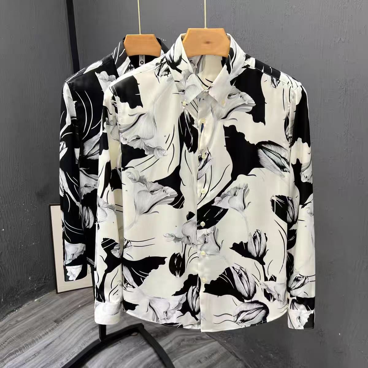 Yc53 white#High quality stretch shirt