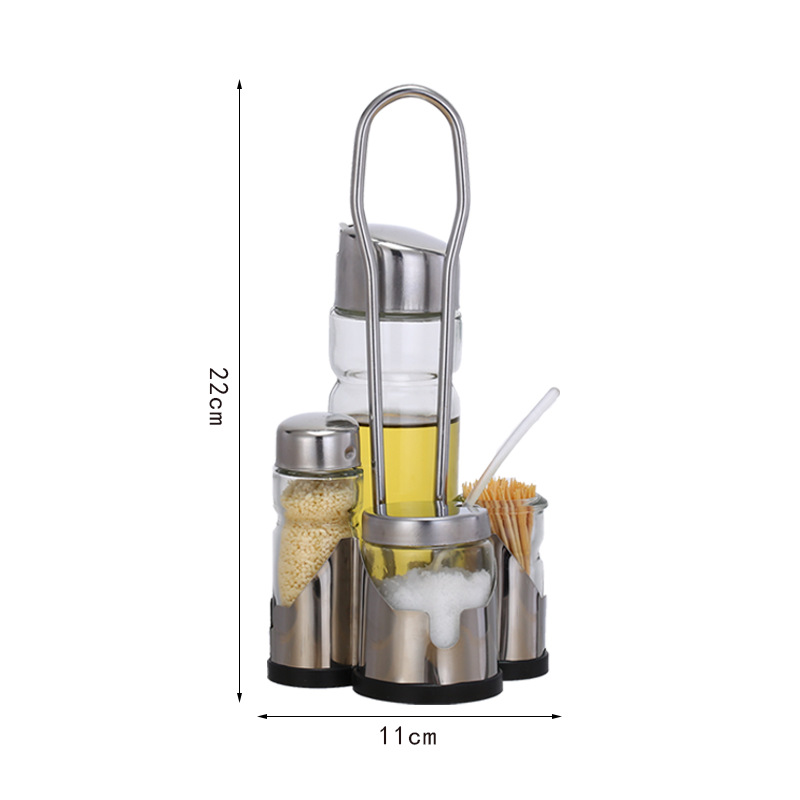 소금 항아리와 이쑤시개 병 4 종 세트
