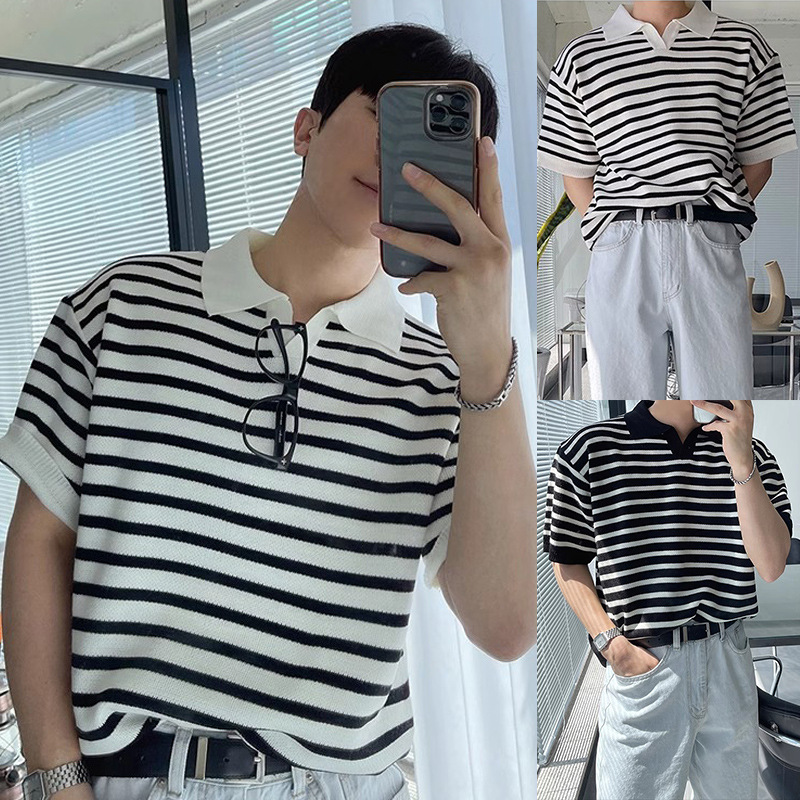 Camisas de polo de manga corta de estilo antiguo, camisetas comerciales de cuello V de gaviota, camisetas de verano al por mayor.