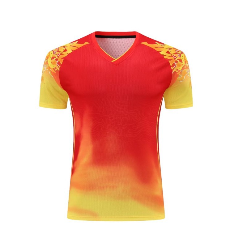 2024新型中国チームパリ卓球服男女児童卓球スポーツウェア半袖上着通気吸引