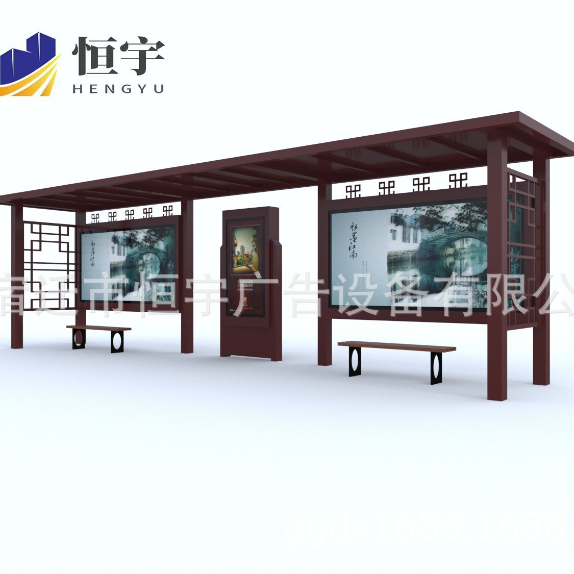 不锈钢公交站台候车亭仿古候车亭不锈钢站台生产厂家智能公交站台