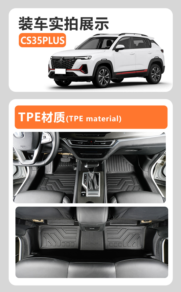 Suitable for Changan CS35 PLUS floor mats, 2012-2024 model car accessories, full-coverage driver's side floor mat