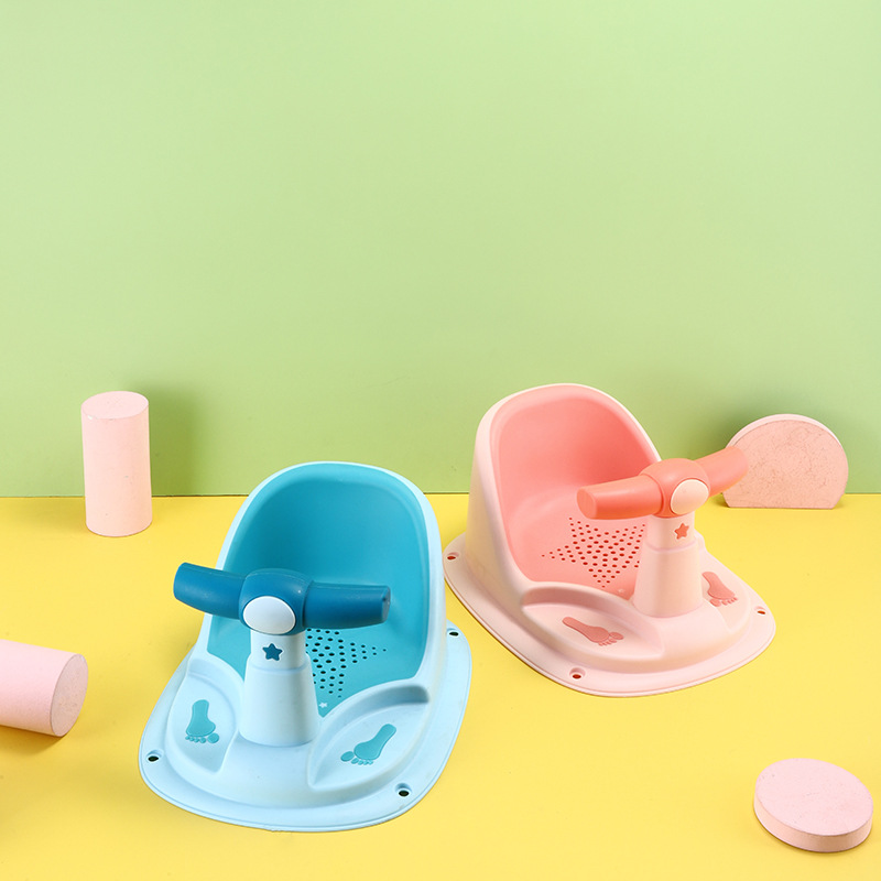 Silla de baño para bebés transfronteriza, artefacto de baño para niños, taburete de baño, asiento de soporte para sentarse, taburete de baño antideslizante para bebés