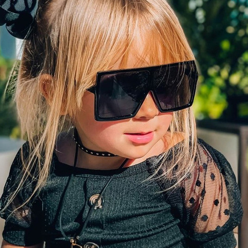  New European and American Fashion Square Frame Sunglasses Baby Boys Girls Trendy Personality Glasses Children's Sun Glasses 