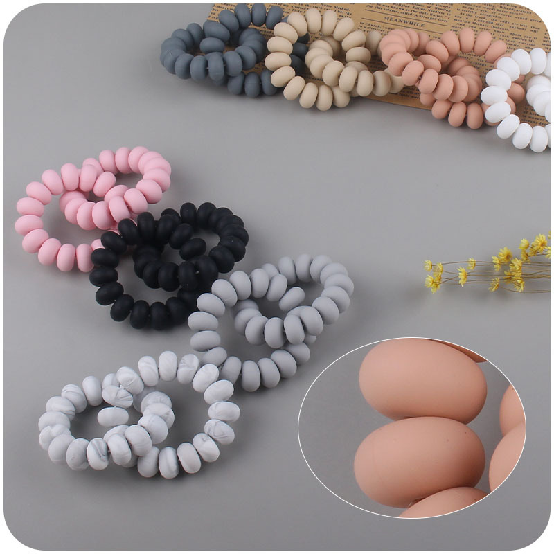 Bebé suministros pulsera mordedor juguete calmante bebé creativo cuentas de silicona mordedura pegamento molar sonajero juguete