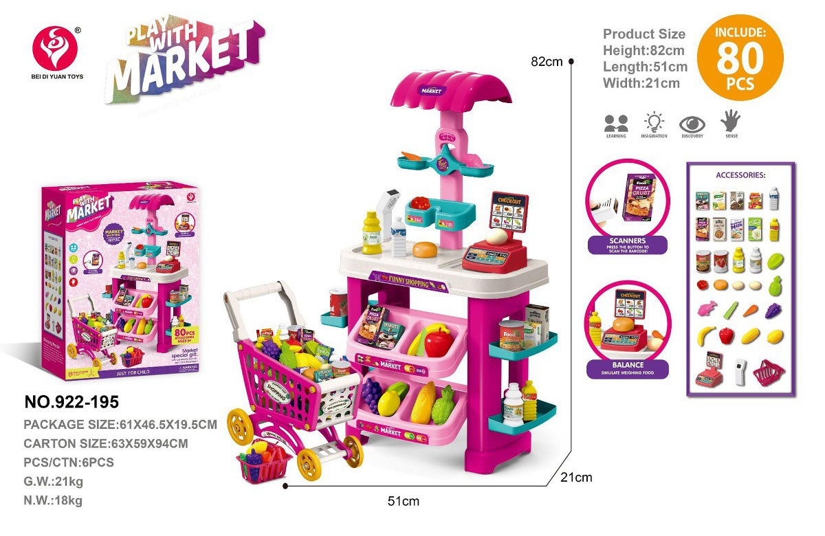 Transfronterizos niños simulación supermercado mesa de compras escanear caja registradora supermercado carro de compras mesa de venta juguetes de supermercado