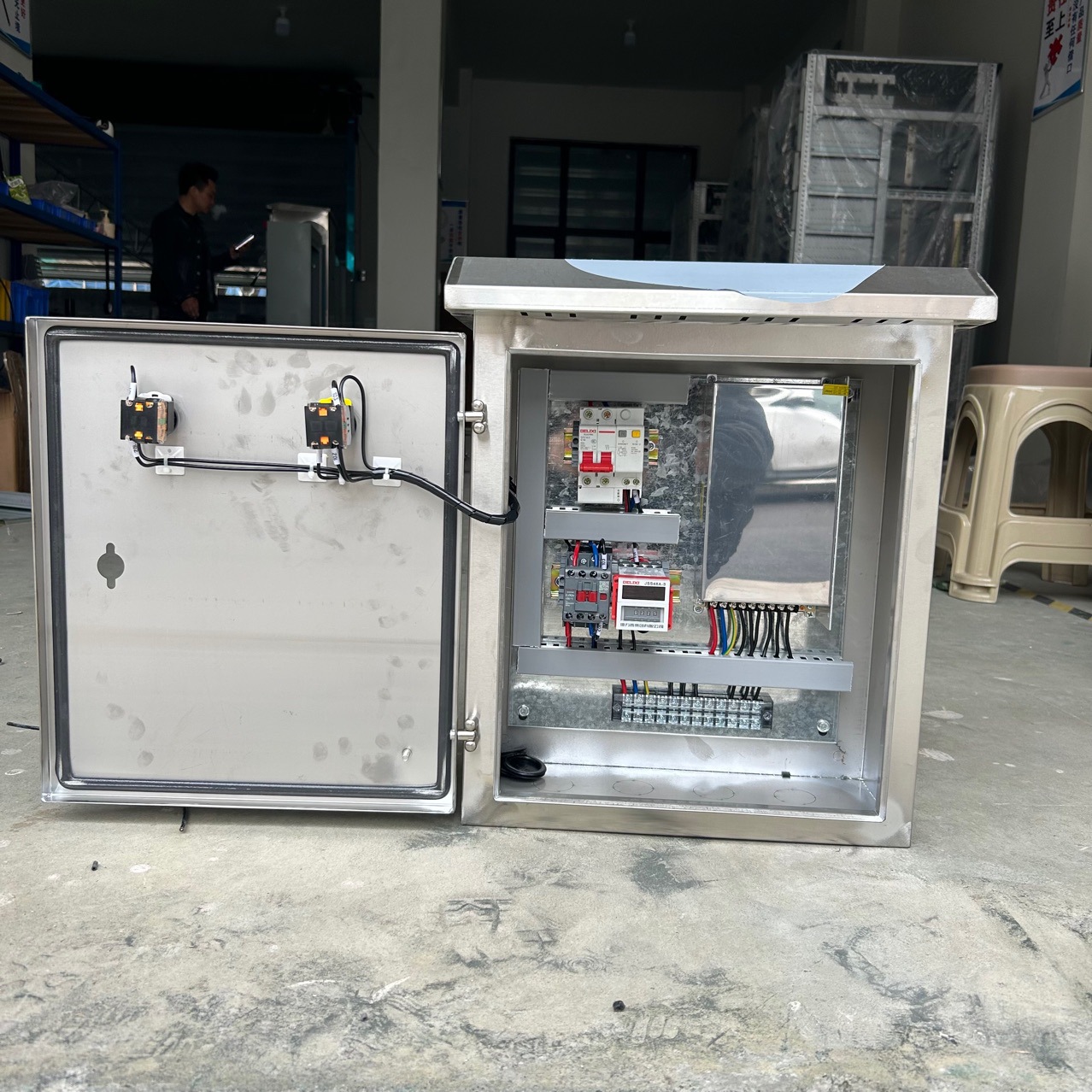 不锈钢路灯控制箱延时跳闸开关配电箱监控箱控制柜JXF系列防水