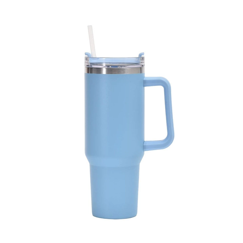 派欣 Straw stainless steel, handle, vacuum coffee thermos, for import, 40 oz
