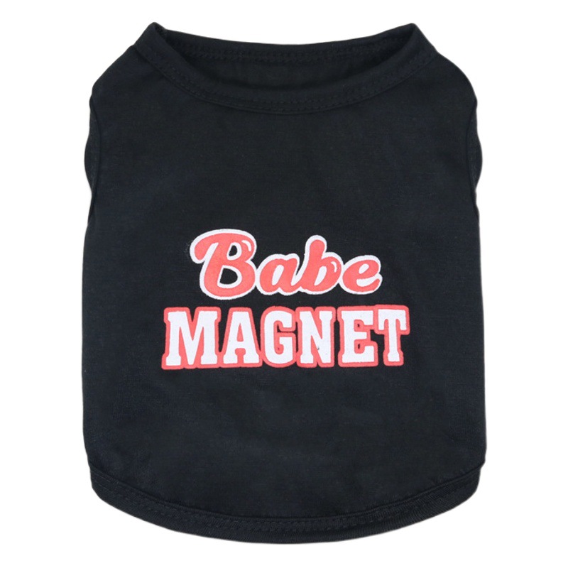 Ropa para mascotas ropa de perro clásico gris impreso bebé imán algodón Jersey peluche chaleco nuevo