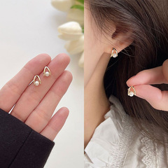 小眾設計高級感柔美珍珠耳釘簡約百搭氣質耳環精緻小巧溫柔風耳飾