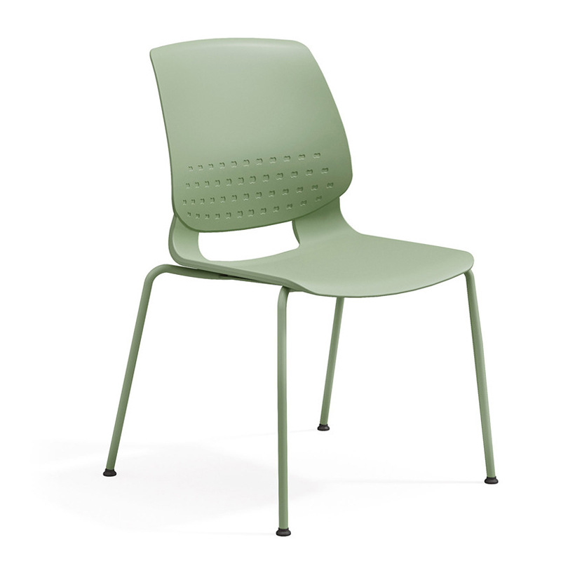 Silla de entrenamiento Silla de recepción apilable en forma de arco pie Silla de comedor respaldo ergonómico silla de oficina entrenamiento Silla de aula image 9