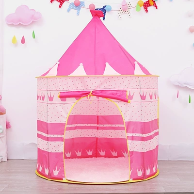 Children's Tent Princess House Doll Çadırlar - pink-princess-double