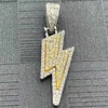 Pendant hip-hop style, trend necklace stainless steel, European style, suitable for import, diamond encrusted, wholesale