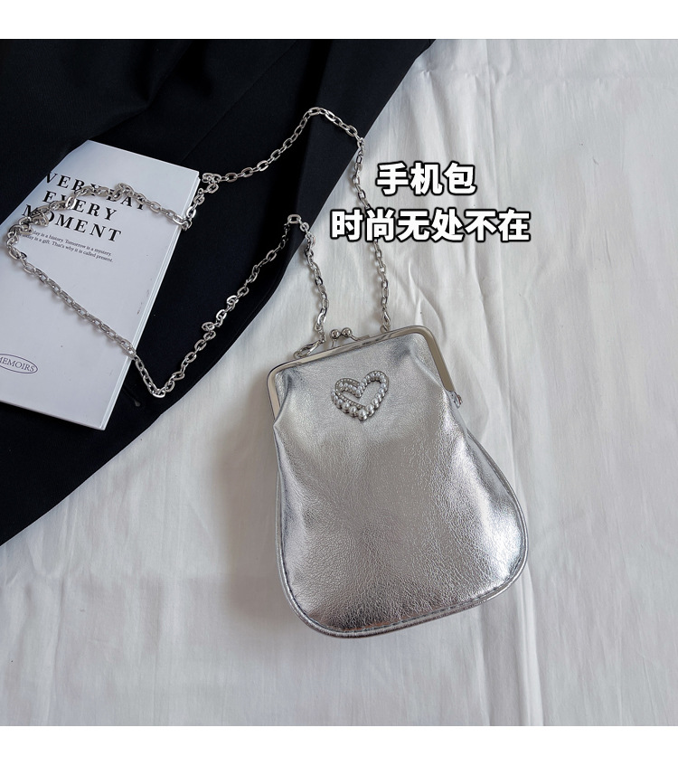 Personalized, fashionable and casual shell phone bag, new retro crossbody bag, lapel handbag, commuting single-shoulder crossbody bag Specification drawing