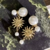 Earrings * gold solar-powered from pearl, silver 925 sample