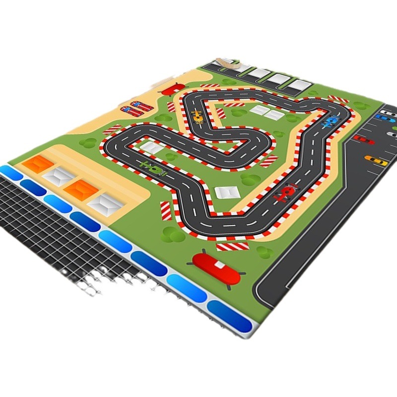 Transfronterizo Amazon Puzzle Niños Pista de dibujos animados Casa americana Sala de estar Dormitorio Manta de cabecera Manta antideslizante para balcón