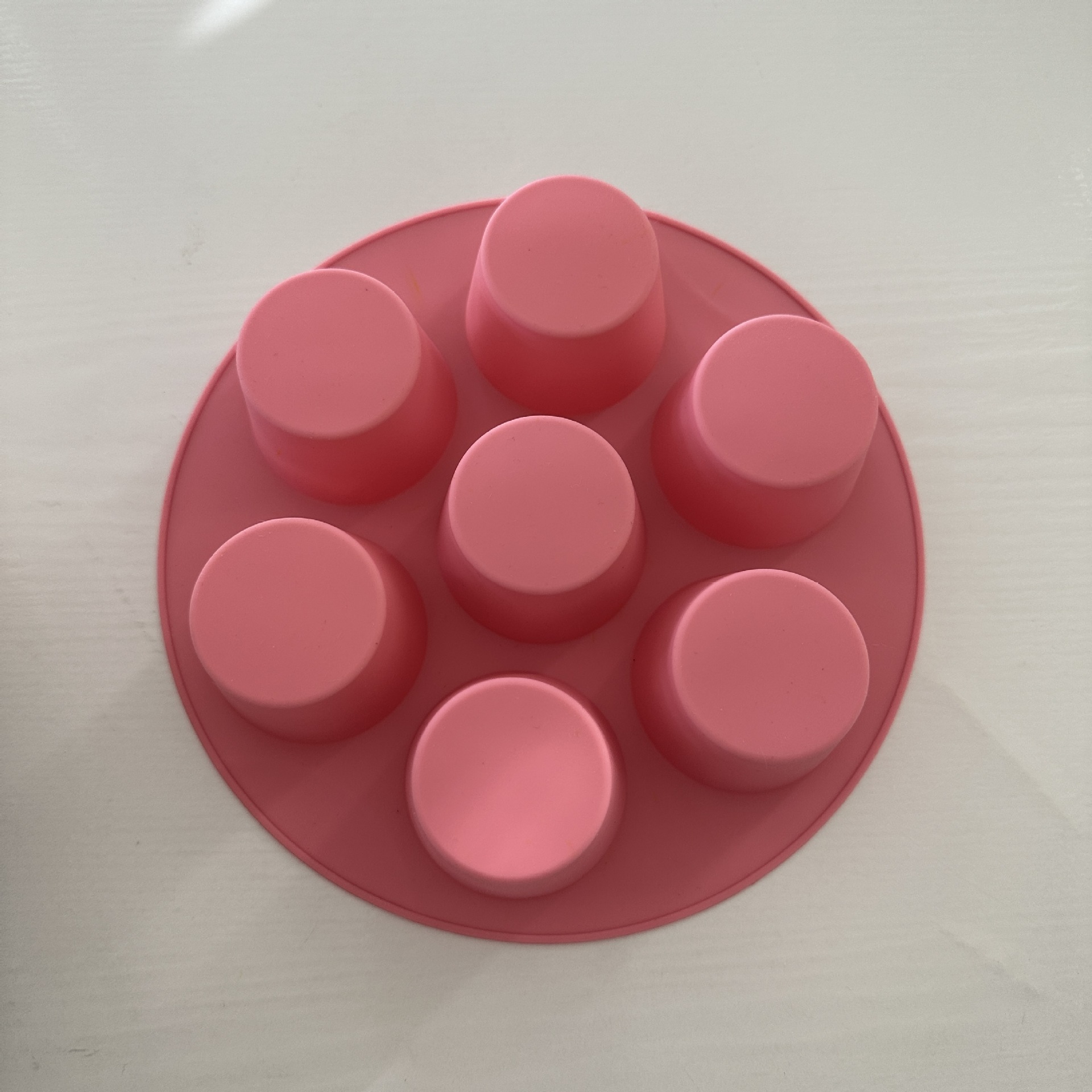 Silicone siete agujeros molde de pastel casero fiesta utensilios de horneado molde cilíndrico DIY accesorios de freidora de aire