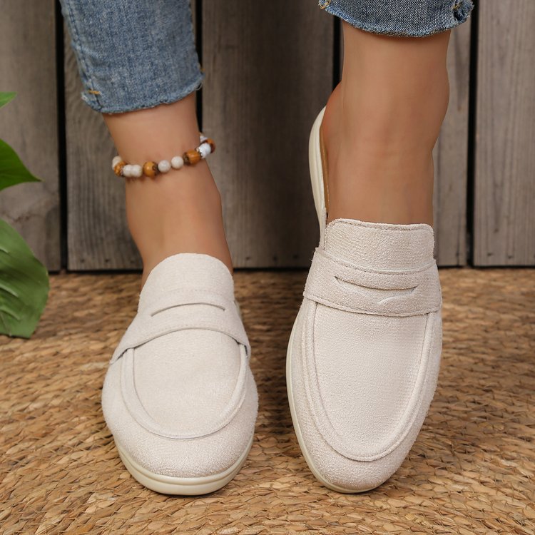 Women's Plus Size Flat Sandals, 2026 Summer New Style, Closed Toe, Retro, European And American Style Fashionable Sandals For Women._vogvips.com